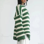 Korean Style Striped Oversized Sweater