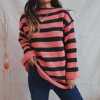 Korean Style Striped Oversized Sweater