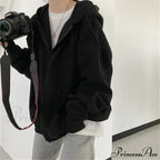 Korean Zip Up Oversized Hoodie