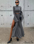 KORI KNITTED Stylish TWO PIECE SET