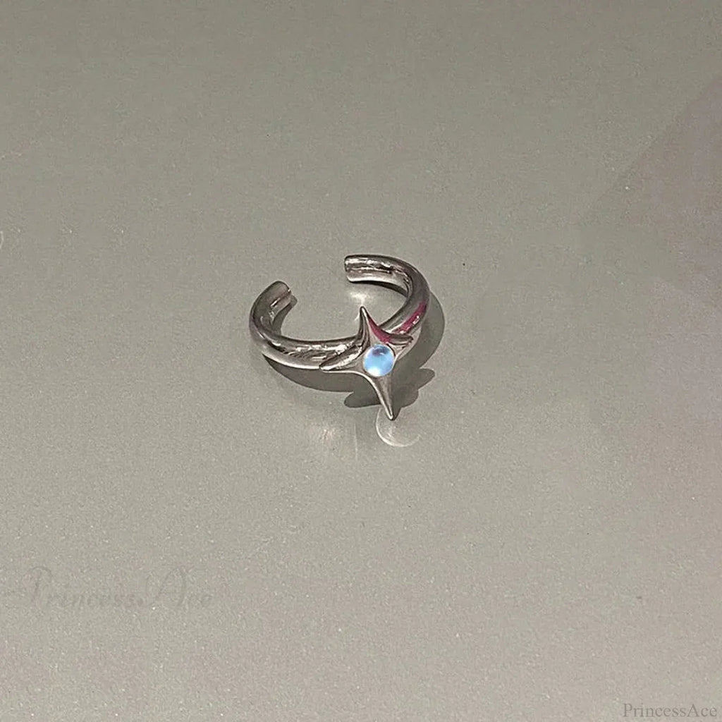 Kpop Y2K Crystal Heart Butterfly Gothic Ring