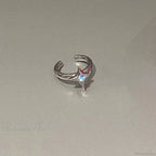 Kpop Y2K Crystal Heart Butterfly Gothic Ring