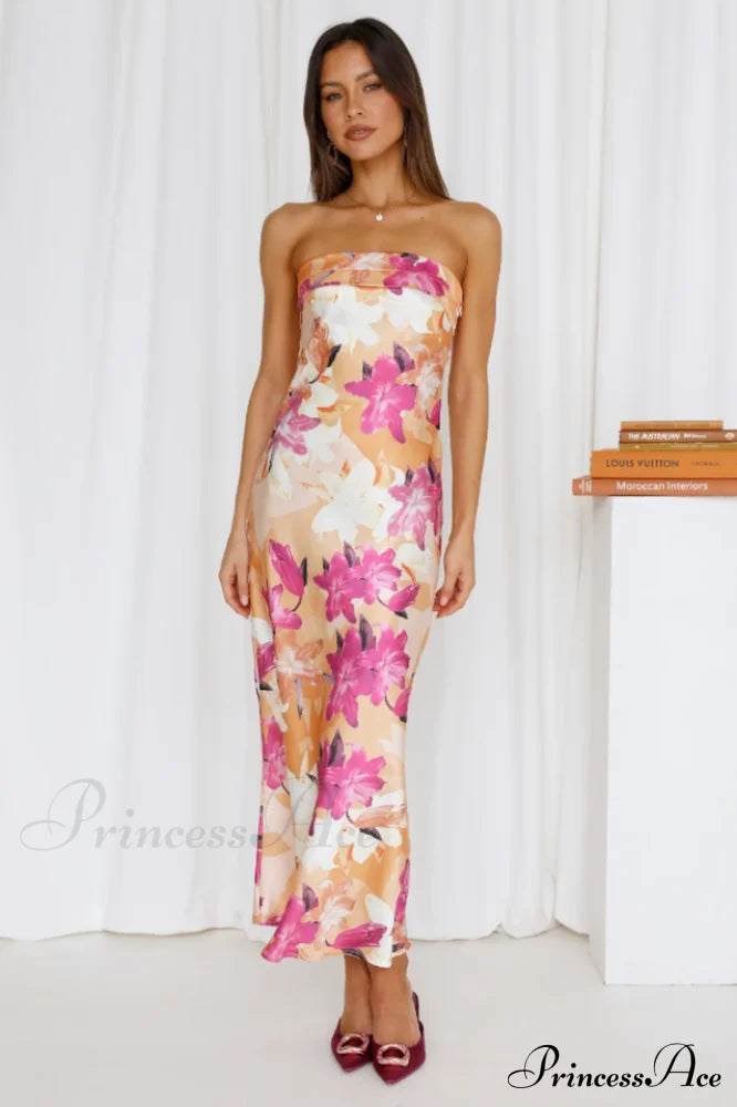 Kyra Satin Stylish Midi Dress