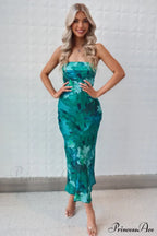 Kyra Satin Stylish Midi Dress