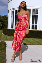 Kyra Satin Stylish Midi Dress