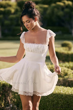Lace A-Line Stylish Mini Dress