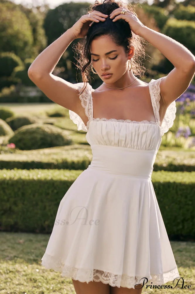 Lace A-Line Stylish Mini Dress