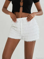Lace Bow Tiered Bloomer Short