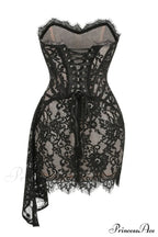 Lace Corset Stylish Draped Mini Dress