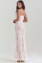 Autumn Elevated Lace Bodycon Long Dress for Women Premium Wardrobe Essential