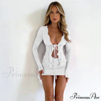 Lace Gown and Irregular Skirt Set