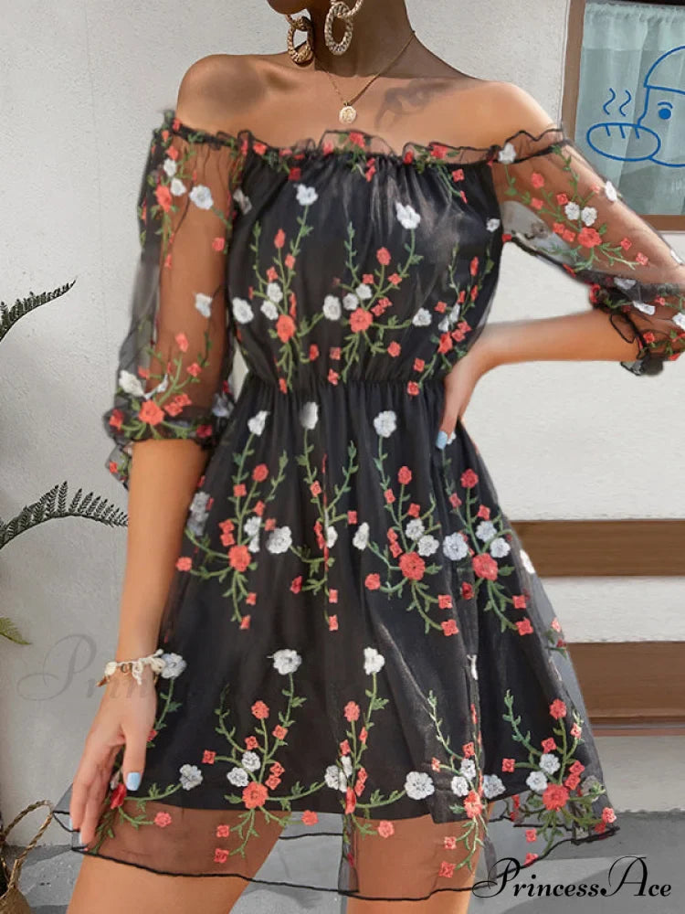 Lace Off-The-Shoulder Dress
