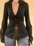 Lace Paneled Long Trendy Sleeve Blouse