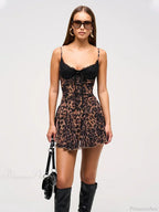 Lace Patchwork A-Line Dress