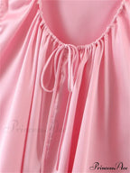 Lace Patchwork Ruched Vintage Sleeveless Strap Backless Mini Dress