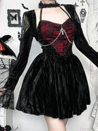 Lace Patchwork Square Mini Dress