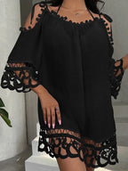 Lace See Through Bikini Cover Up