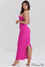 Lace Spaghetti Strap Charming Mesh Midi Dress