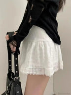 Lace Sweet Cake Waist Skirt