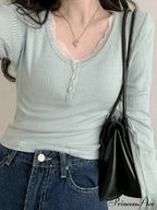 Lace Trim Graceful Knit Crop Top