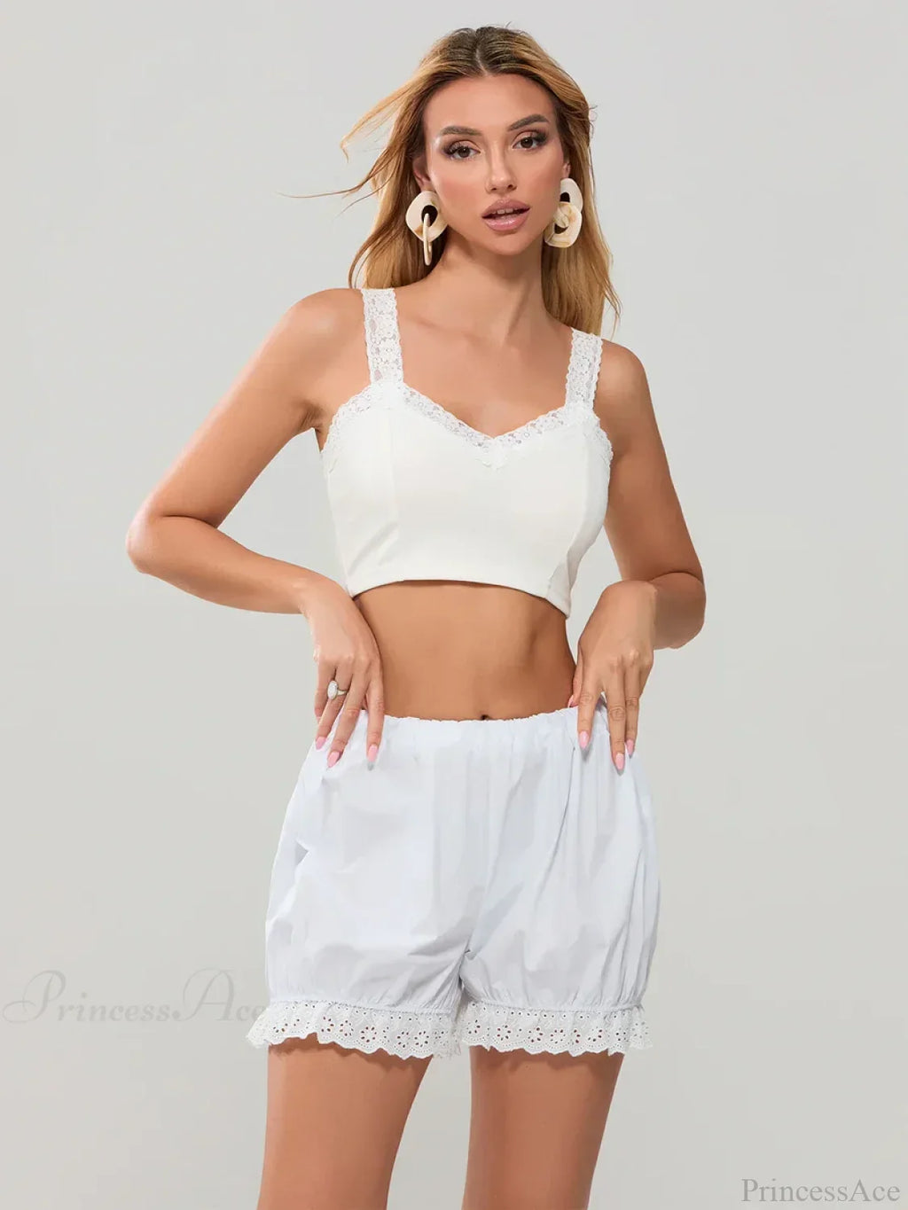 Lace Trim Harem Bloomer Short