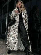 Lace-Up Grey Woolen High Collar Overcoat