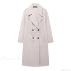 Lace-Up Mao Collar Big Lapel Overcoat