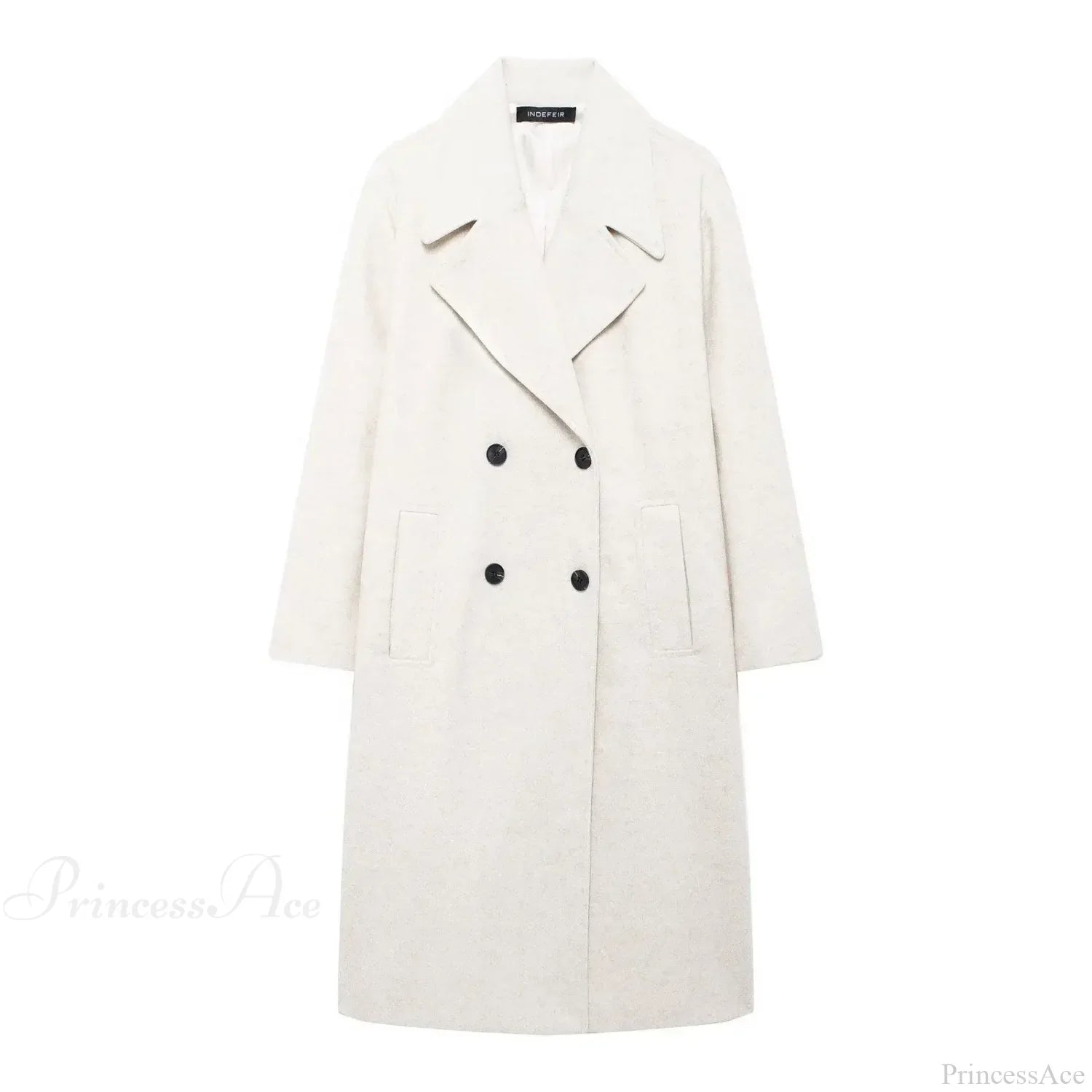 Lace-Up Mao Collar Big Lapel Overcoat