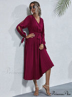 Lace-Up Waist Dress