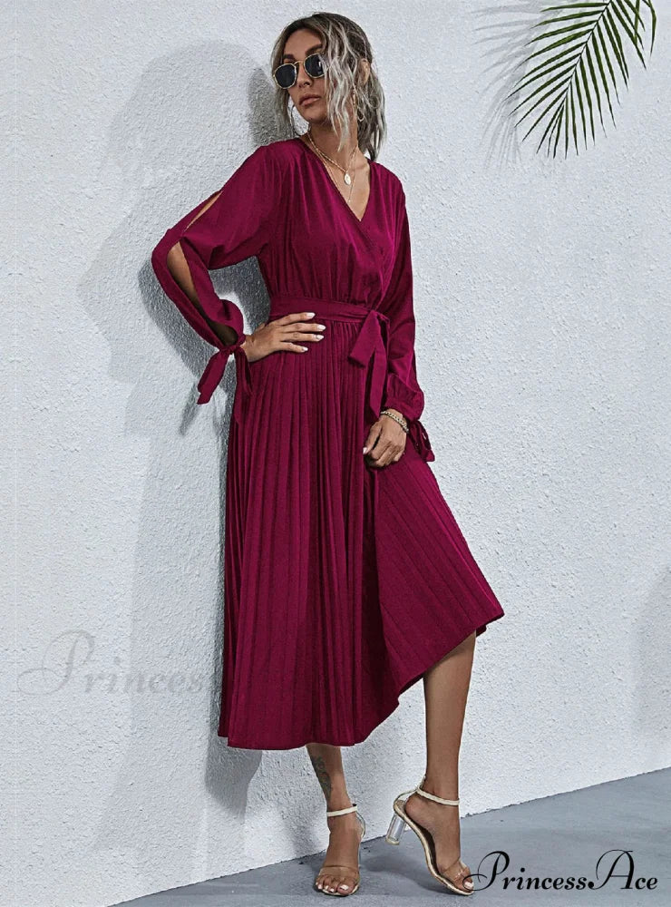 Lace-Up Waist Dress