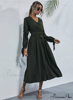Lace-Up Waist Dress
