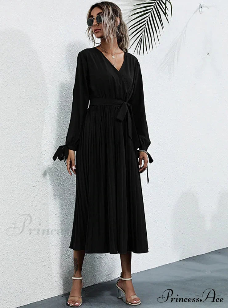 Lace-Up Waist Dress