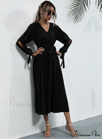 Lace-Up Waist Dress