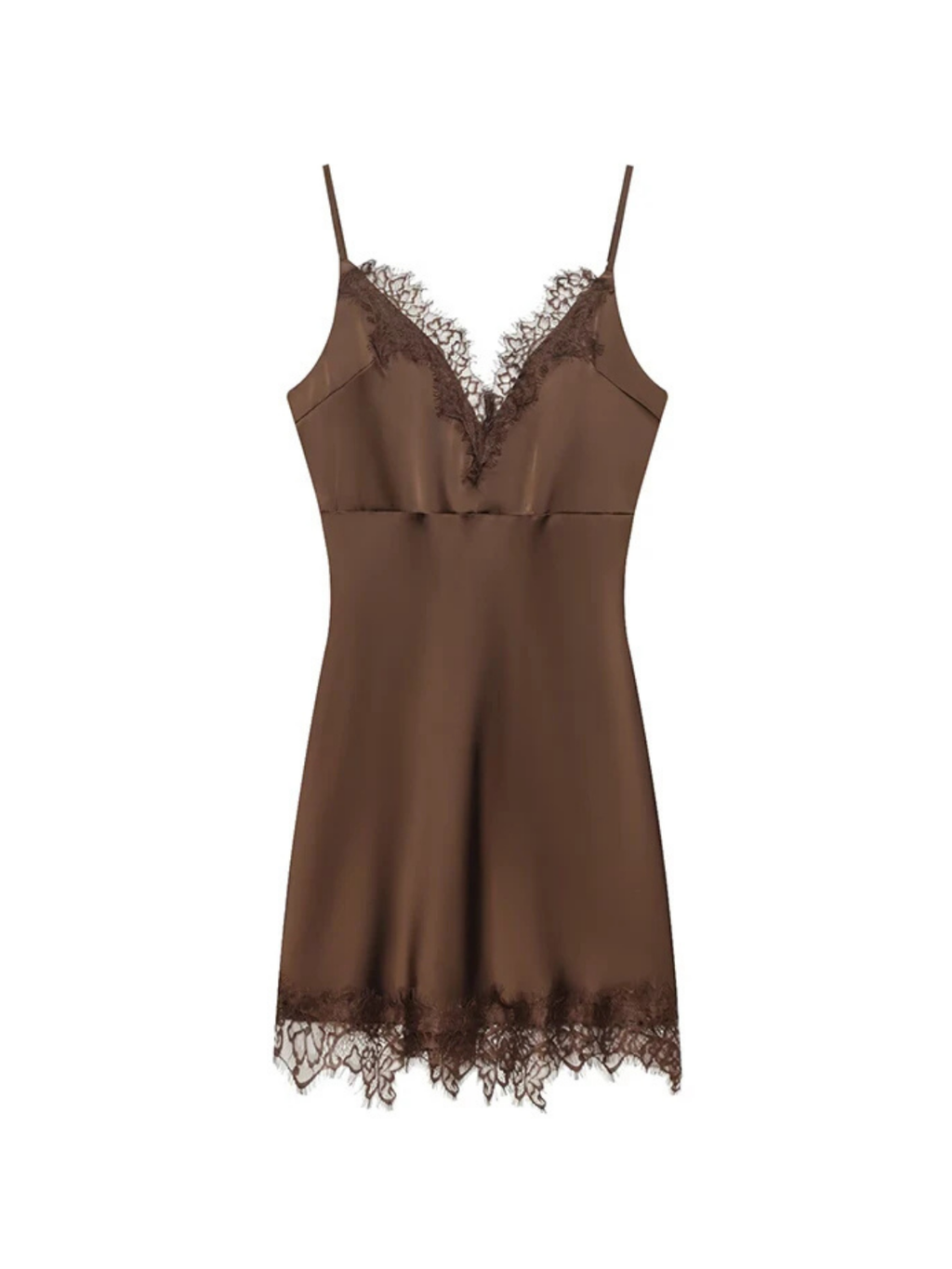 Lace Patchwork V Neck Sling Dress