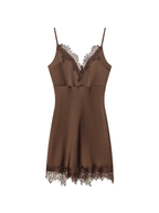 Lace Patchwork V Neck Sling Dress