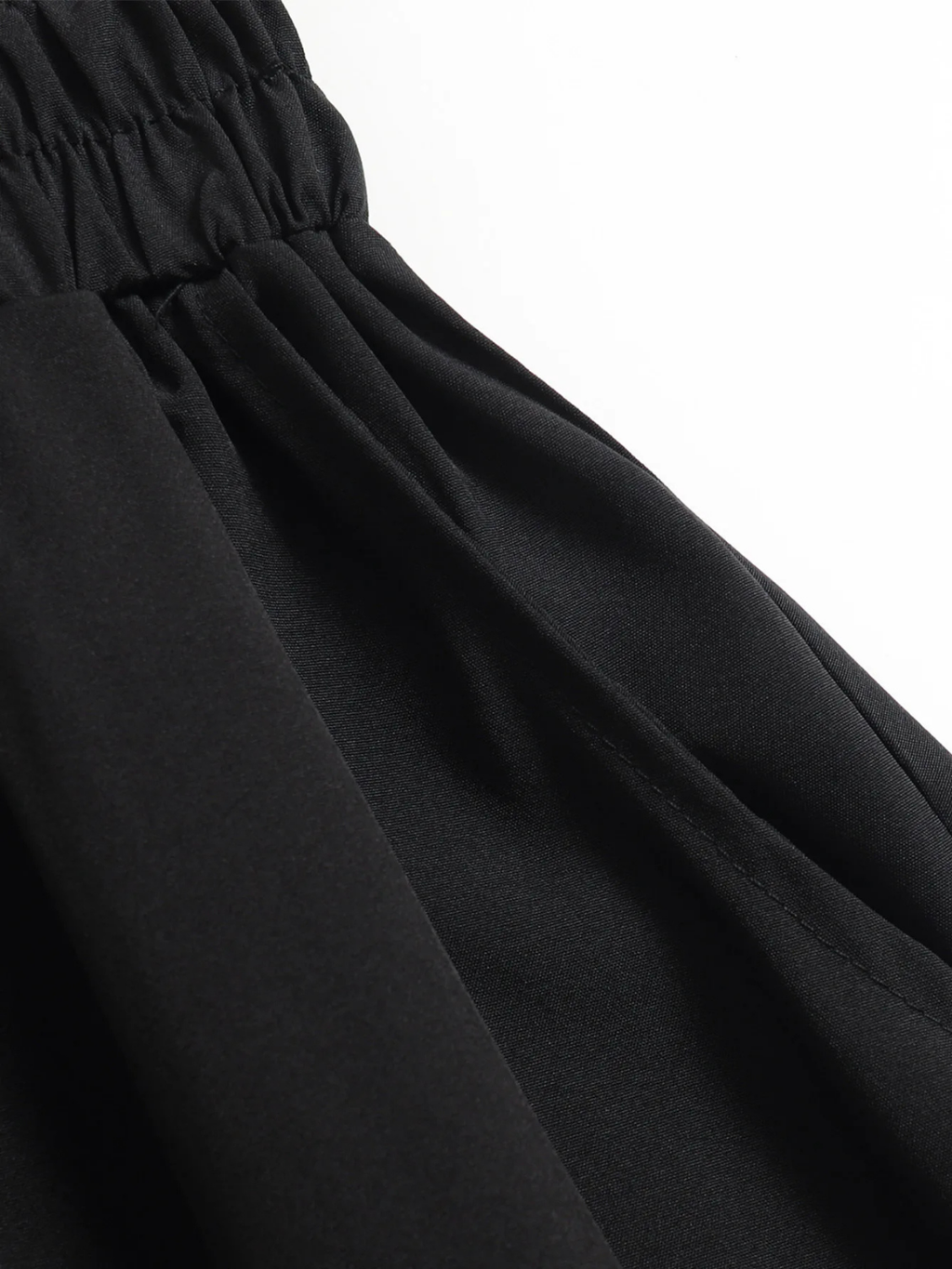 Drawstring Aline Flowy Office Maxi Skirt
