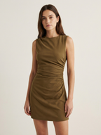 Elegant Style Draped Mini Mirage Dress