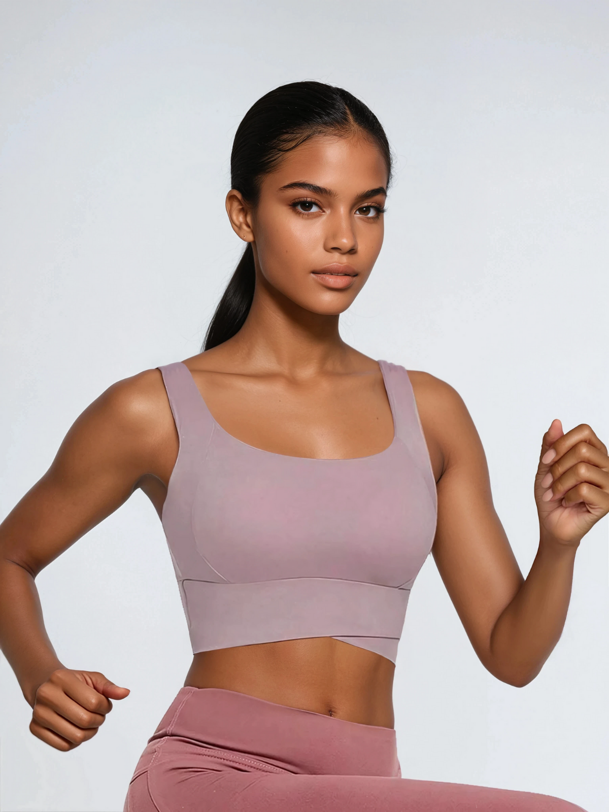 Sculpted Racerback Crop Bra