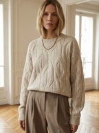 Cozy Cable Crew Knit Pullover