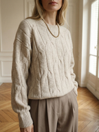 Cozy Cable Crew Knit Pullover