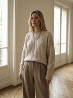 Cozy Cable Crew Knit Pullover