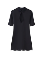 Lace Patchwork Cutout Mini Dress