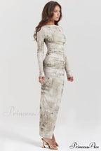 Lanetta Feminine Stylish Printed Maxi Dress
