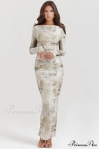 Lanetta Feminine Stylish Printed Maxi Dress
