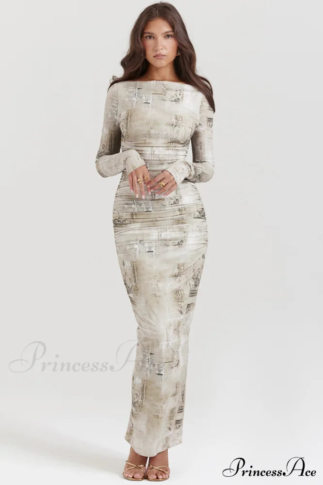 Lanetta Feminine Stylish Printed Maxi Dress