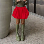 Lantern Puffball Elastic Skirt