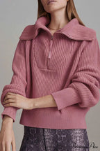 Lapel Zipper Sweater