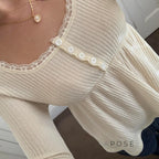 Aaleiya Lace Square Neck Top