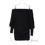 Aaliya Off Shoulder Ruched Mini Dress
