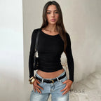 Aamina Long Sleeve Fitted Top